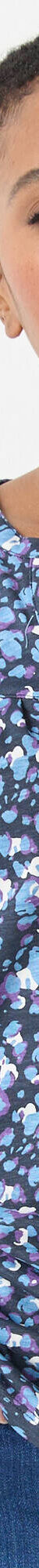 Tuniek met knoopkraag en dierenhuidprint (marine / ecru) Tuniek met knoopkraag en dierenhuidprint (marine / ecru)